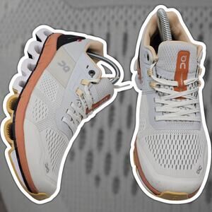 On Cloudace Glacier Terracotta 5 Womens 8 Running Shoes Sneakers Orange Gray